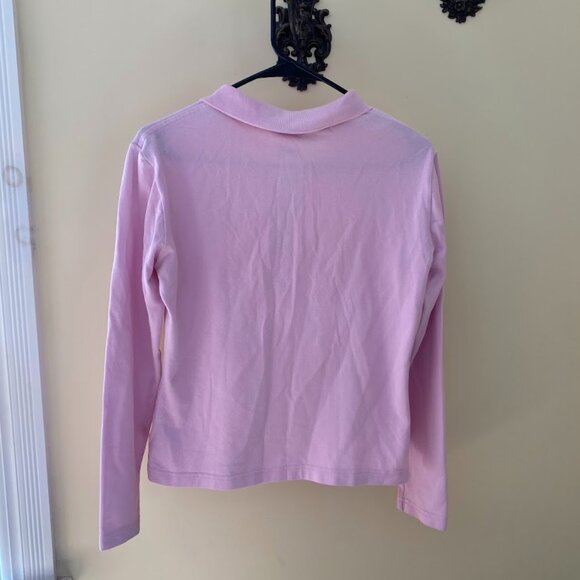 Vintage Women's Lacoste Pink Shirt (Size 44) - Picture 4 of 4